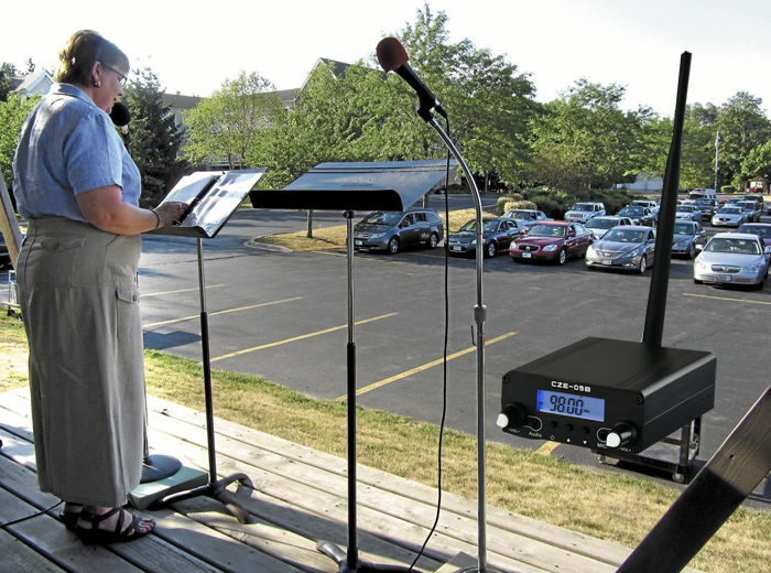 fm transmitter for outdoor church services